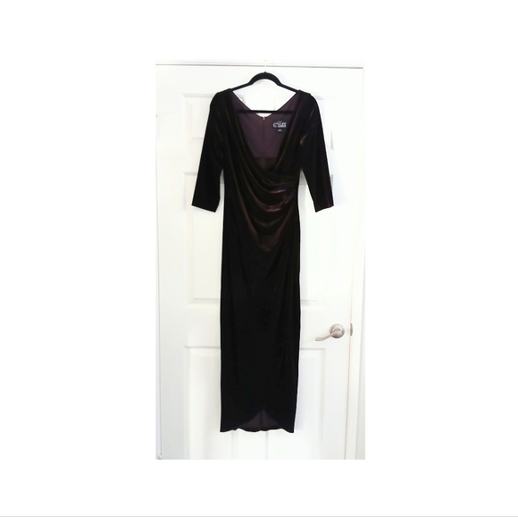 ALEX EVENINGS Velvet Evening Gown Sz 10 - Picture 3 of 8